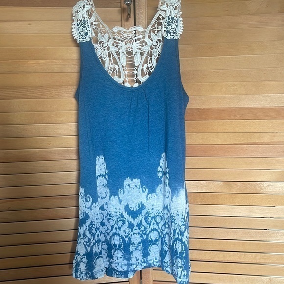 Derek Heart, Back lace tank, size Large - Picture 1 of 6